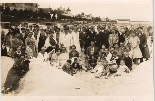 Foto Zinnowitz Strandleben, Vilen, Hotels 1928 Privatfoto Foto