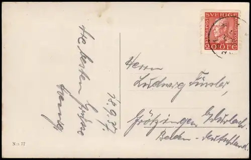 Postcard Göteborg Göteborg Lorensbergsområdet - Straße 1937