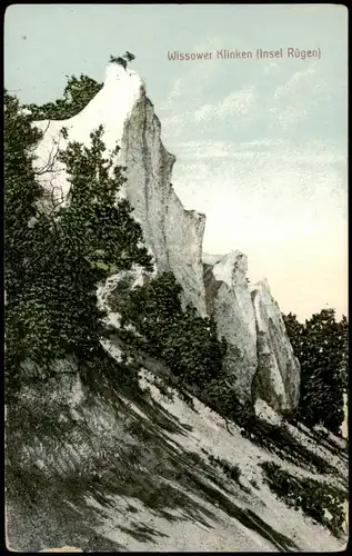Ansichtskarte Stubbenkammer-Sassnitz Wissower Klinken (Insel Rügen) 1910