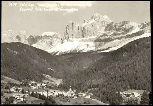 Cartoline Welschnofen Eggental mit Rosengarten 1964