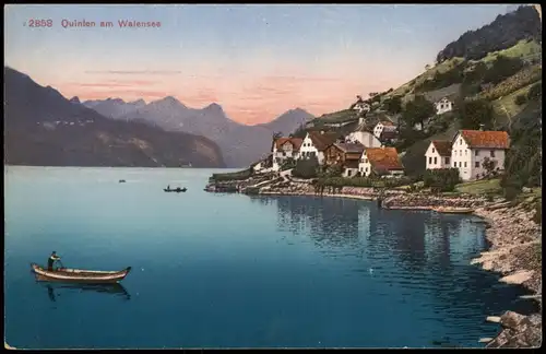 Ansichtskarte Quinten-Quarten am Wallensee 1913