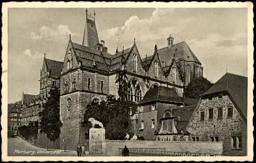 Ansichtskarte Marburg an der Lahn Universität - Eingang 1936