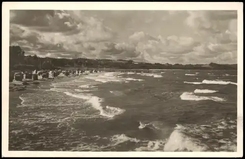 Postcard Zoppot Sopot Nordstrand mit Blick auf Adlershorst 1940