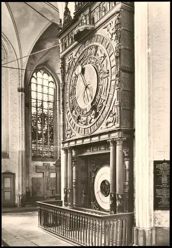 Ansichtskarte Rostock Astronomische Uhr in der Marienkirche zu Rostock 1972