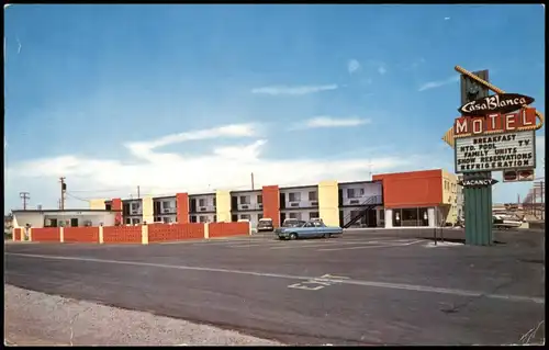 Las Vegas THE CASA BLANCA MOTEL Fremont St. (Boulder Highway) 1960