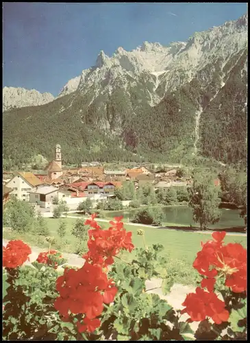 Mittenwald Mittenwald gegen Karwendelgebirge Bildkalender Sonniges Bayern 1969