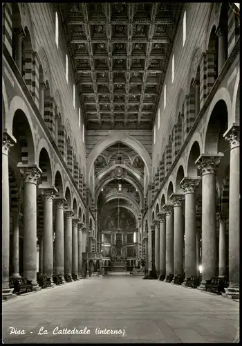 Cartoline Pisa La Cattedrale (interno) Cathédrale Intérieur 1960