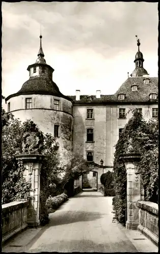 Ansichtskarte Langenburg Eingang zum Schloß (Castle) 1960