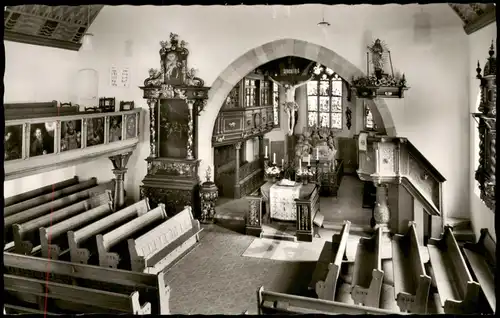 Ansichtskarte Langenburg Inenansicht Kirche Stadtkirche 1960