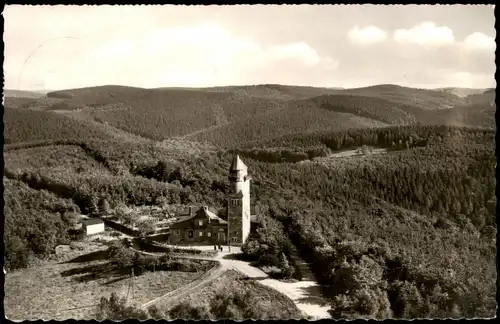 Ansichtskarte Iserlohn Danzturm vom Flugzeug aus, Luftaufnahme 1965