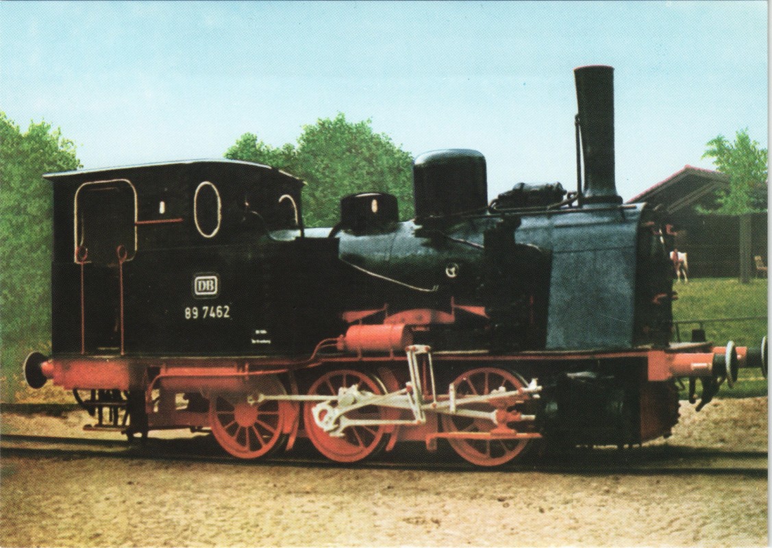 EISENBAHN Motiv Postkarte DDR Bahn Tenderlokomotive Dampflok Dampflokomotive 