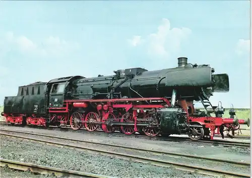 Eisenbahn Motivkarte Dampflok Baureihe 50 Einheitsgüterzug-Lokomotive 1990