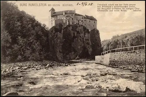 Ritten Renon Schloss Burg Runkelstein Castel Roncolo Südtirol 1908