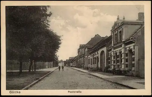 Ansichtskarte Görzke Poststraße Kinder b. Ziesar (Potsdam Mittelmark) 1912