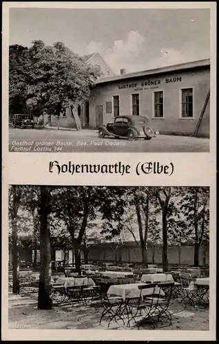 Ansichtskarte Hohenwarthe-Möser Gasthof grüner Baum - 2 Bild 1936