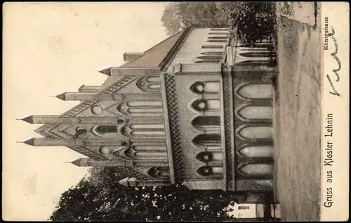 Ansichtskarte Lehnin-Kloster Lehnin Pasrtie am Königshaus 1913