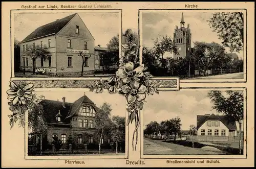 Ansichtskarte Drewitz-Möckern Gasthof, Straße 4 Bild 1912
