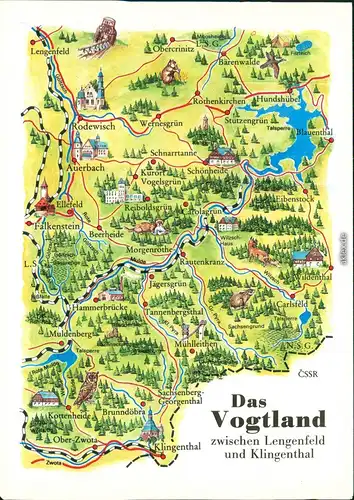 Ansichtskarte Vogtland Lengenfeld Klingenthal Graichen 1982