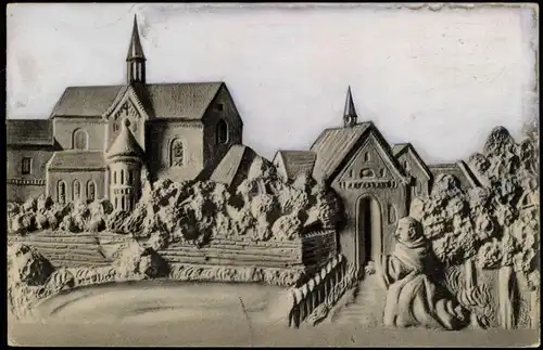 Ansichtskarte Kloster Lehnin Kloster Ansicht als Stein-Relief 1920