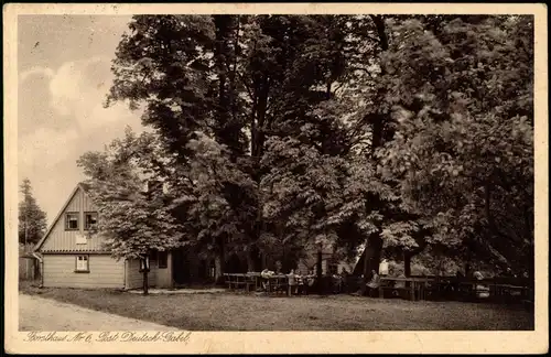 Postcard Deutsch Gabel Jablonné v Podještědí Forsthaus Nr. 6 1938