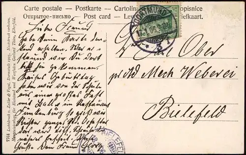 Ansichtskarte Henrichenburg-Castrop-Rauxel Schiffshebewerk, Motorboot 1906