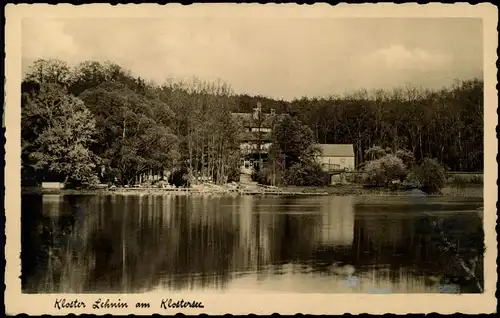 Ansichtskarte Kloster Lehnin Kloster und Klostersee Echtfoto-AK 1925