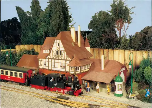 Ansichtskarte  Modelleisenbahn: Gartenbahn Großbahn von Lehmann 1998