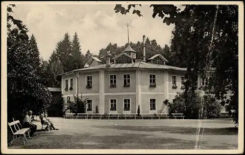 Postcard Groß Ullersdorf Velké Losiny Badehaus am Kurplatz Reg Olmütz 1940