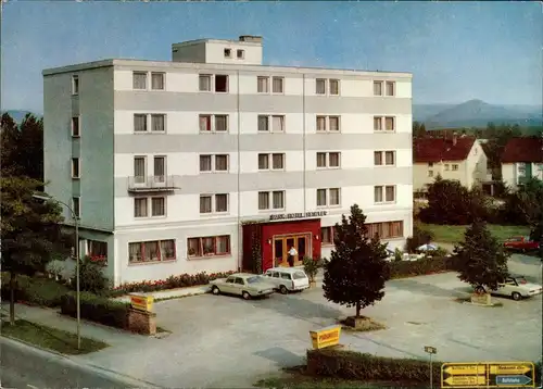 Ansichtskarte Kirchheim unter Teck PARKHOTEL HENZLER Autos vor dem Hotel 1970