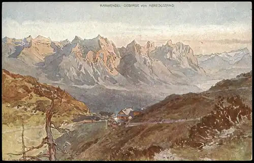 Ansichtskarte Urfeld-Kochel am See Herzogstand vom Karwendelgebirge 1913