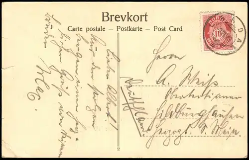 Postcard Norwegen Allgemein Norwegen Norge Norway Laerdal Sogn 1912