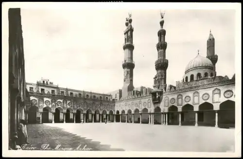 Postcard Kairo القاهرة Moschee/ Mosquee 1958  gel. Briefmarken
