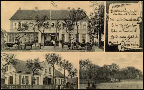 Ansichtskarte Magdeburg Pechau Mehrbild Gasthaus Luisenthal 1914