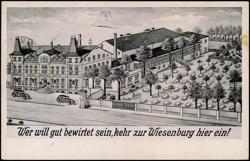 Chemnitz Gasthaus Ballhaus Wiesenburg Limbacher Straße 1942  2. WK Feldpost