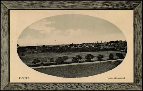 Görzke Panorama-Gesamtansicht Paspartout-Optik b Ziesar Potsdam Mittelmark 1910