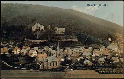 Ansichtskarte Bilstein-Lennestadt Panorama-Ansicht v. Ort in Westfalen 1915