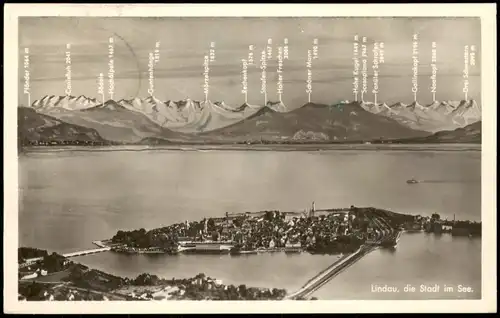 Ansichtskarte Lindau (Bodensee) Luftbild 1950