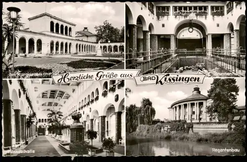 Bad Kissingen Mehrbildkarte mit Orts-/Stadtteilansichten u. Gebäuden 1957