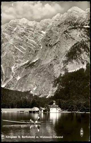 Schönau am Königssee Königssee St. Bartholomä m. Watzmann-Ostwand 1960