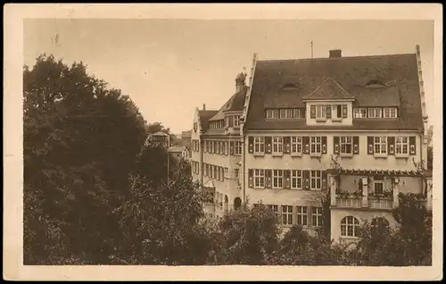 Ansichtskarte Nördlingen Haushaltungsschule, Straßenseite 1926