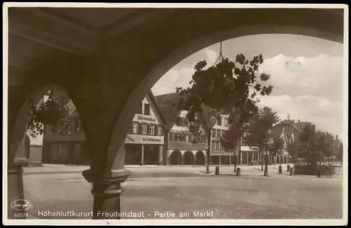 Ansichtskarte Freudenstadt Marktplatz, Lauben 1930