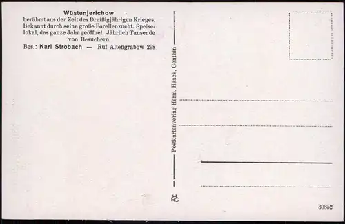 Ansichtskarte Wüstenjerichow-Möckern 3 Bild: Schloß, Gasthof 1938