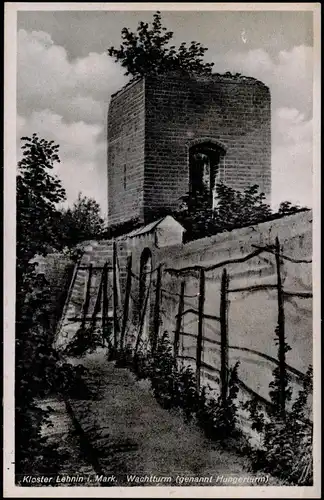 Ansichtskarte Kloster Lehnin Wachtturm (genannt Hungerturm 1934