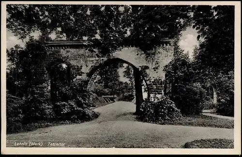 Ansichtskarte Kloster Lehnin Tetzeltor 1934