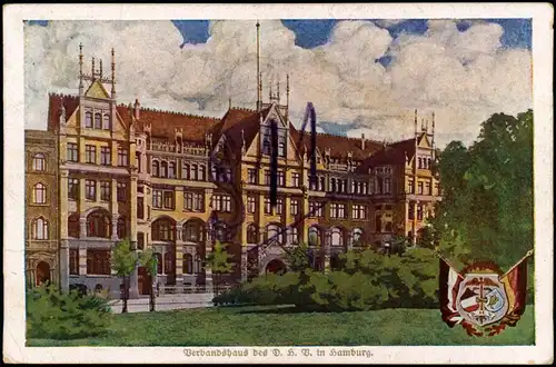 Ansichtskarte Hamburg Verbandshaus des D.H.V. 1912