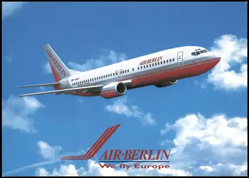 Flugwesen Flugzeug (Airplane) AIR-BERLIN FLÜSTERJET BOEING 737/400 2000