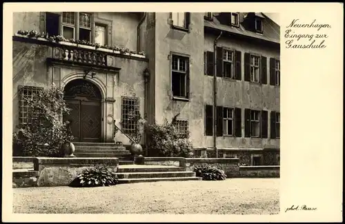 Neuenhagen bei Berlin Eingang zur Gauschule Schule Schulgebäude 1940