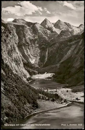 Ansichtskarte Berchtesgaden Saletalpe mit Obersee und Teufelshörner 1960