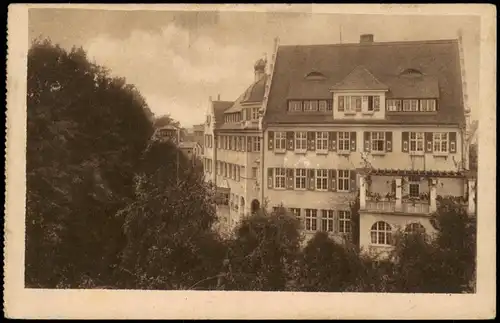 Ansichtskarte Nördlingen Haushaltungsschule, Straßenseite 1924