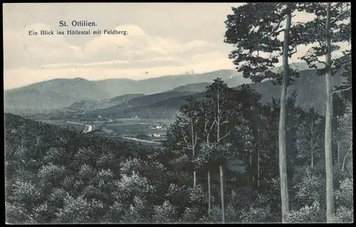St. Ottilien Panorama-Ansicht Blick ins Höllental mit Feldberg 1909